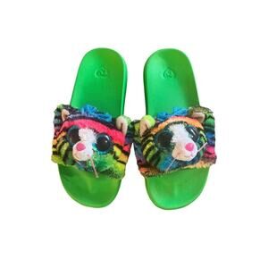 Ty TIGERLY Bow Cat Fashion Pool Slides Kids Children's Size M (1-3)